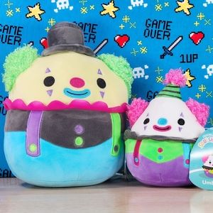 Squishmallow Resul the Clown 8" & Umberto 5" UltraSoft Blacklight Toy Plush NWT